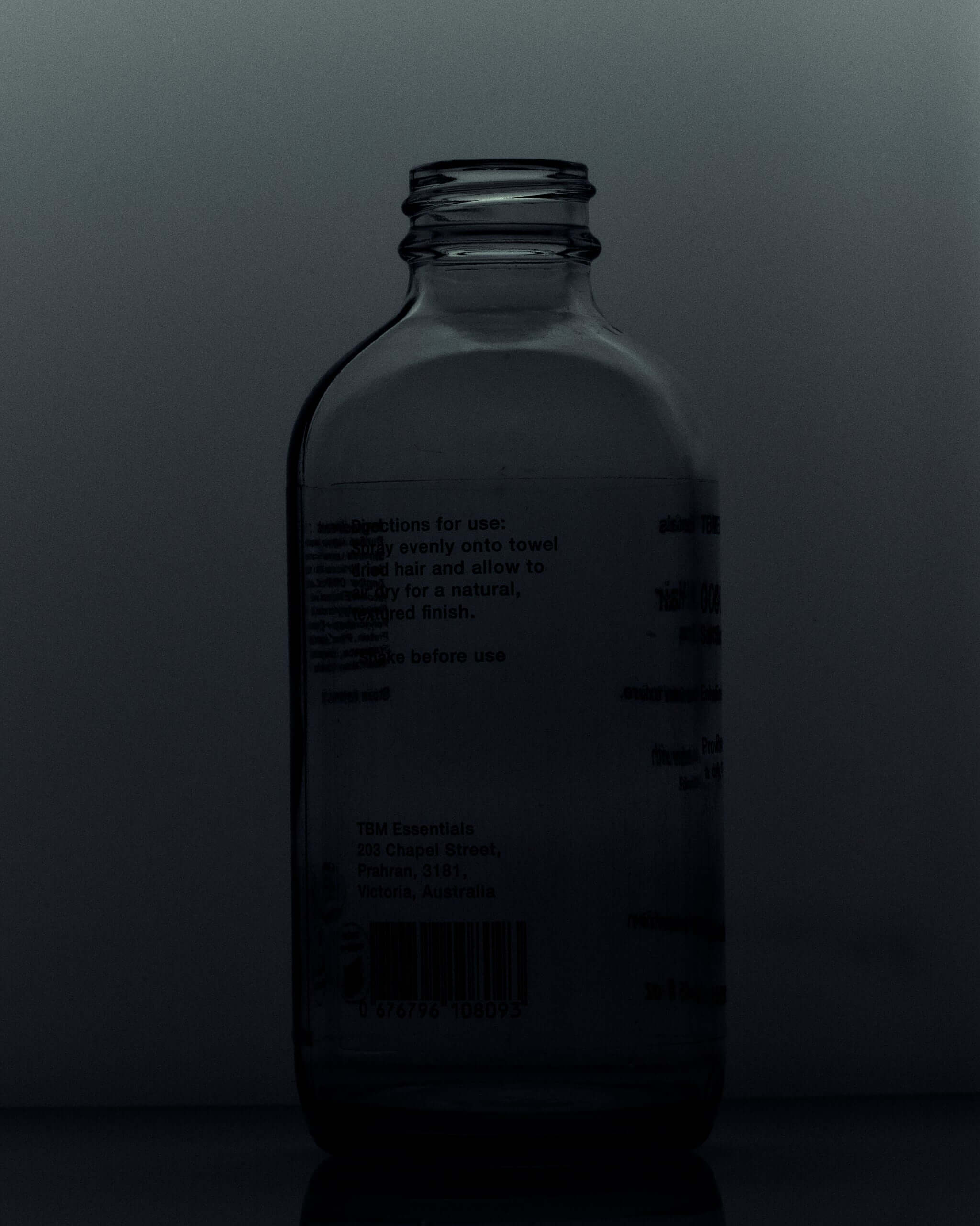 Natural curl defining cream glass jar