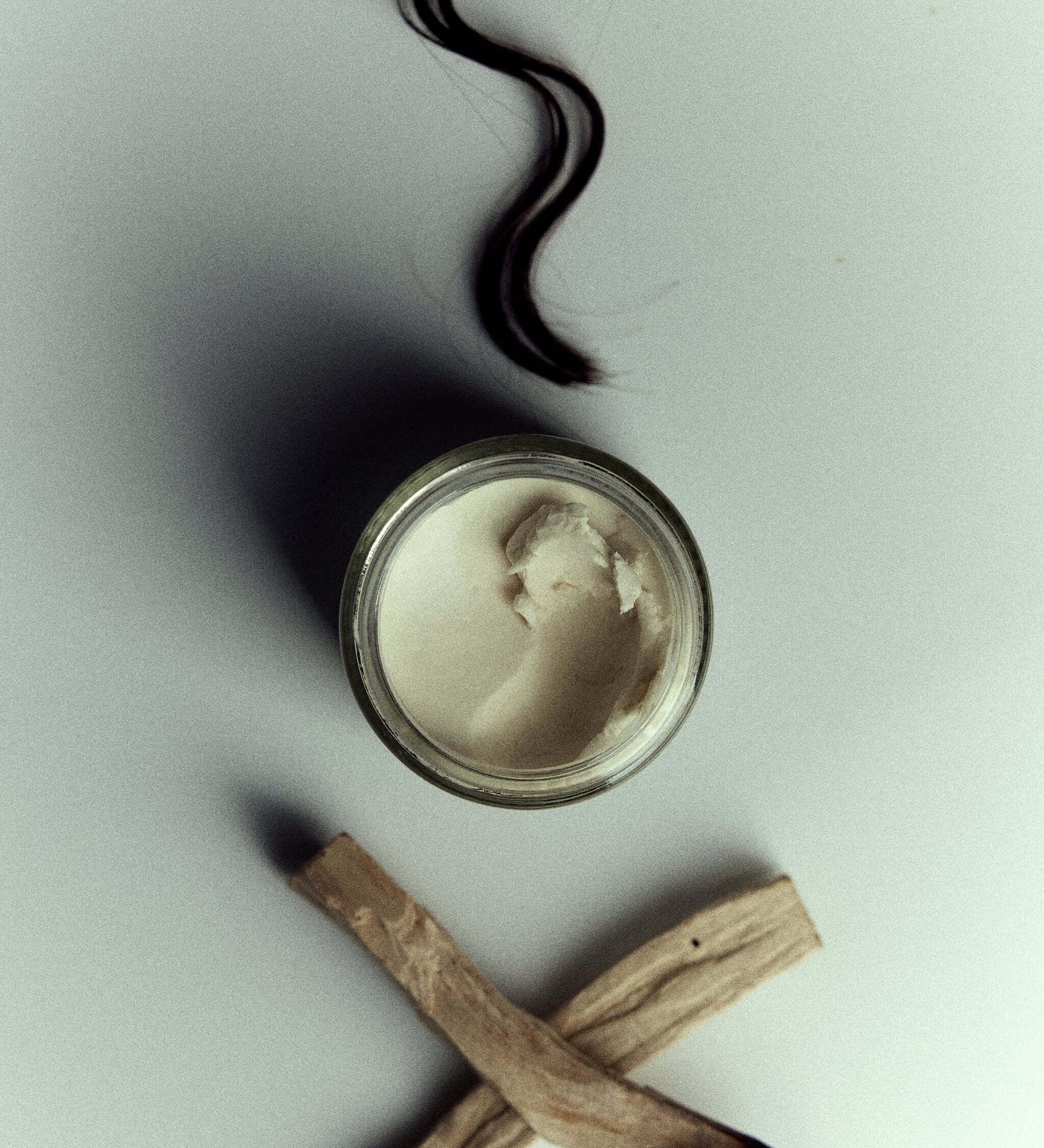 Medium hold hair styling cream glass jar