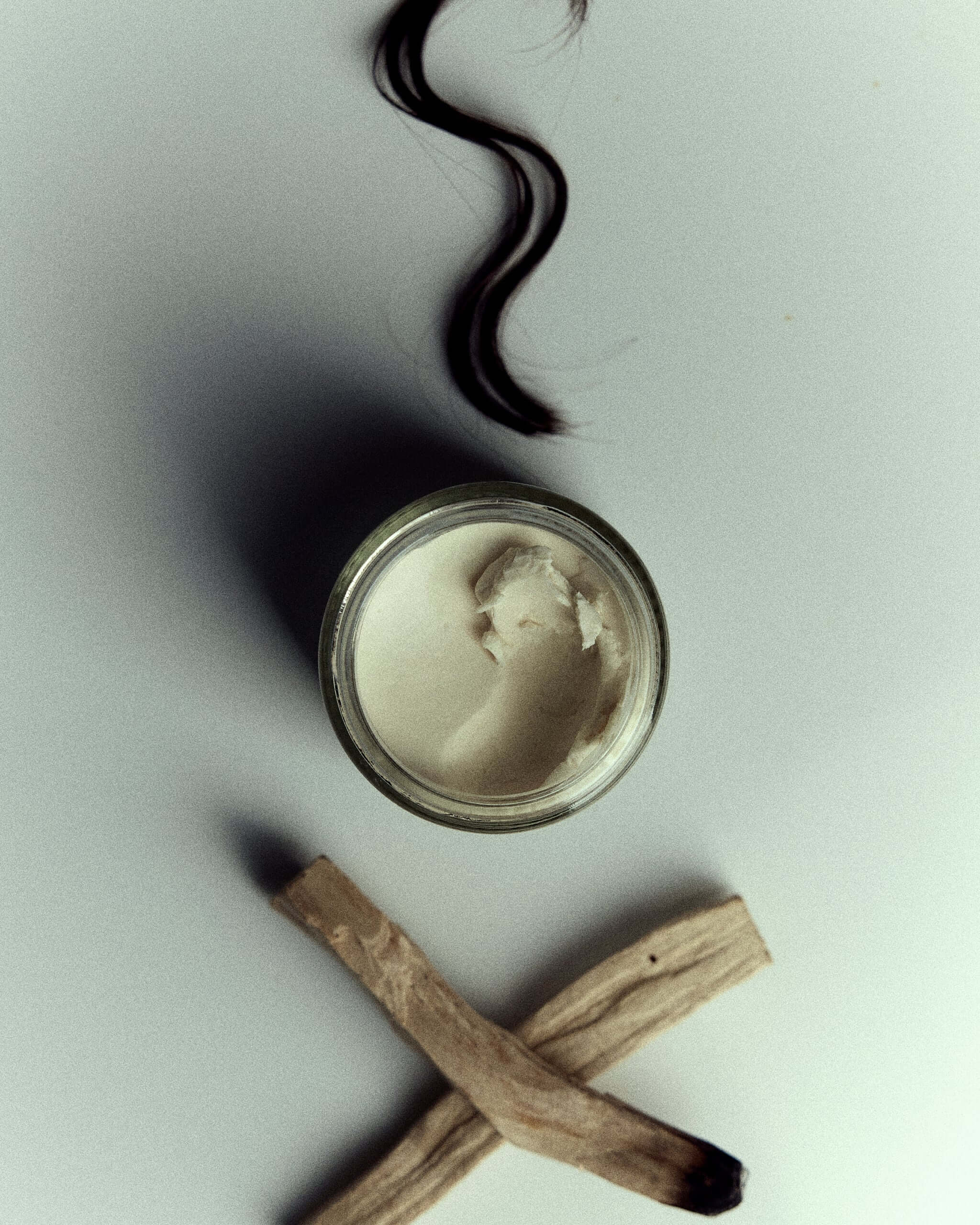 Medium hold hair styling cream glass jar