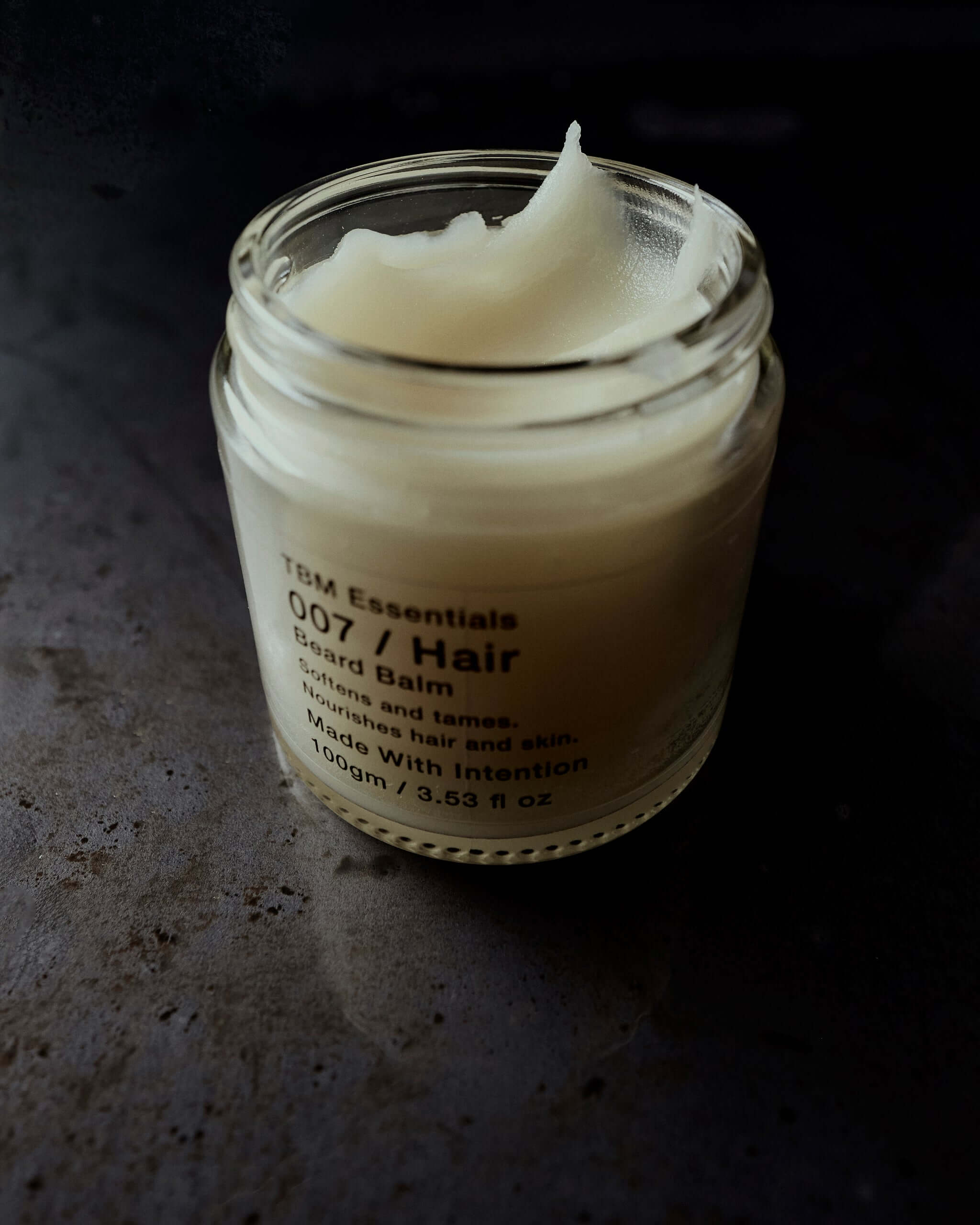 Conditioning beard balm glass container