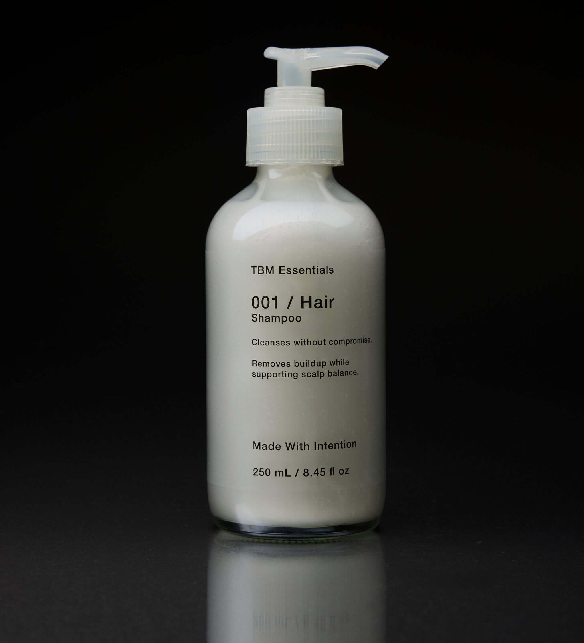 Men's shampoo bottle TBM Essentials