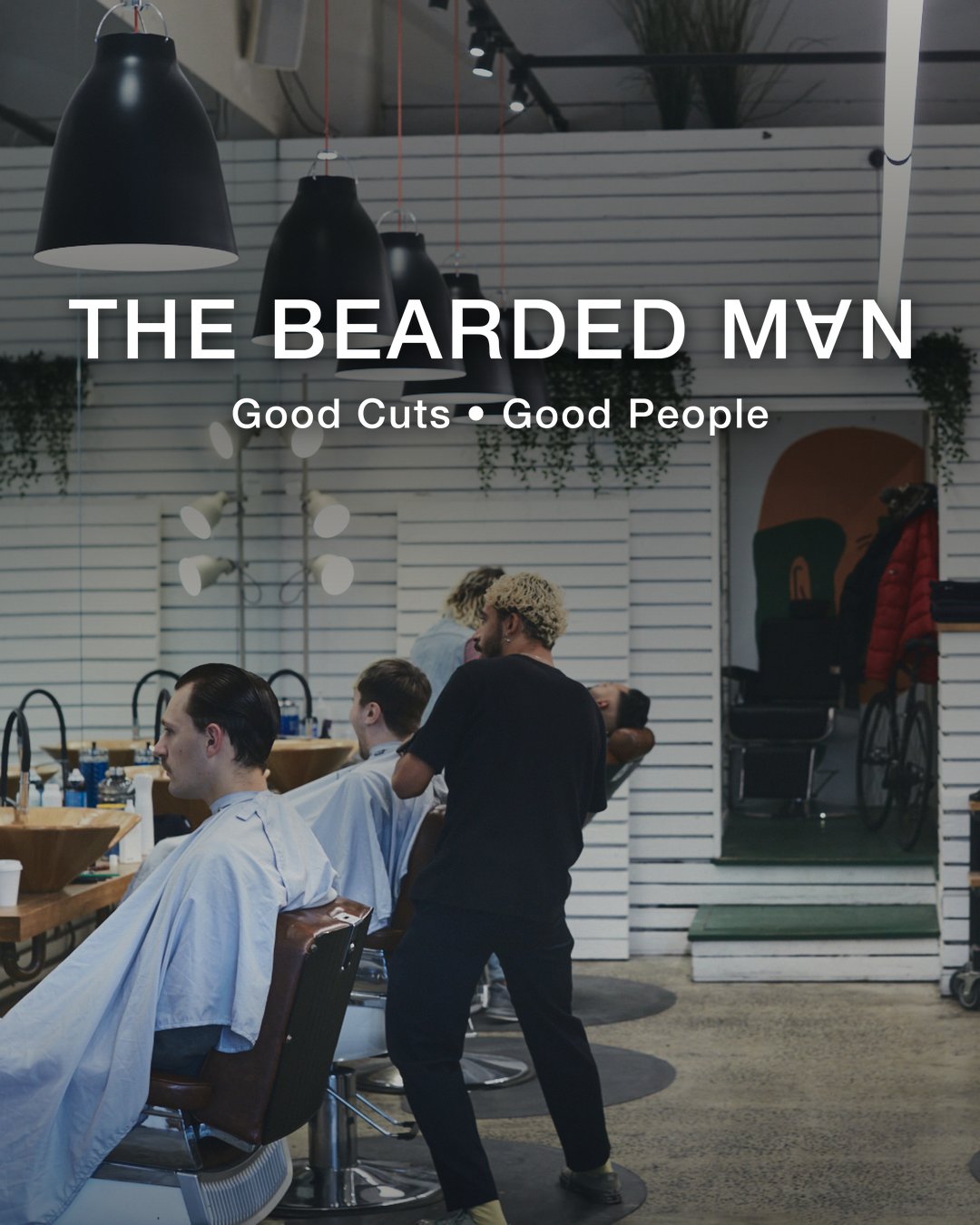 Barber cutting hair at The Bearded Man, Chapel Street Prahran